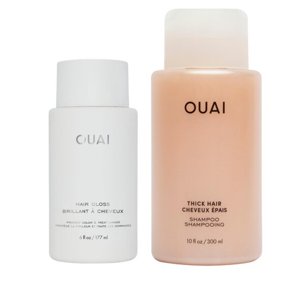 OUAI Other - OUAI Hair Gloss Bundle - Volumizing, Frizz-Control Thick Shampoo and Gloss